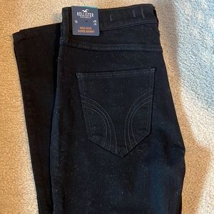 Black high rise super skinny jeans